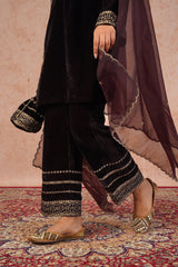 Regal Brown Velvet Suit