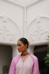 Light Pink Hand Embroidered Sharara Set