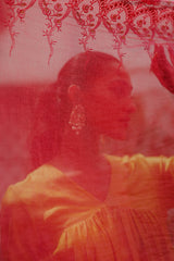 Green Embroidered Suit with Pink Dupatta