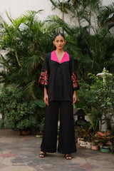 Fusion Black Embroidered Set