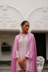 Light Pink Hand Embroidered Sharara Set