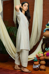 CREAM NARROW SALWAR