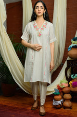 CREAM NARROW SALWAR