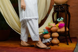 White Embroidered Narrow Salwar