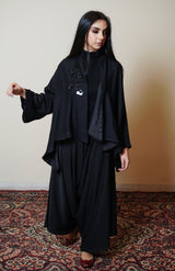 BLACK ASSYMETRICAL PANTS