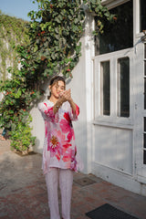 Seher Pink Floral Printed Suit