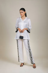 Off-White Embroidered Co-ord Set