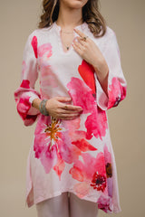 Seher Pink Floral Printed Suit