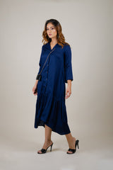 Navy Blue Midi Dress