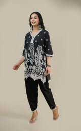 Seher Black Cutwork Suit Set