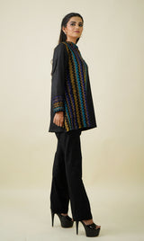 TURQ LUREX WOOLLEN JACKET