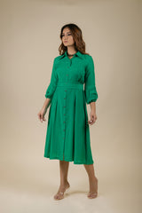 Emerald Green Midi Dress