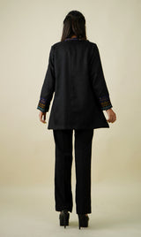 TURQ LUREX WOOLLEN JACKET