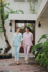 Light Pink Floral Embroidered Co-ord Set