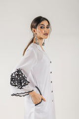 WHITE EMBROIDERED SUIT SET