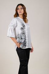 Cream Hand Painted Top