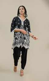 Seher Black Cutwork Suit Set