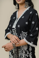 Seher Black Cutwork Suit Set