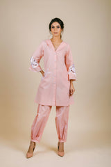 Baby Pink Embroidered Suit Set