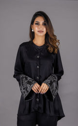 Umang Black Embroidered Top