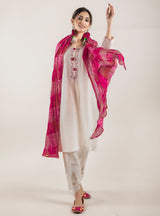 White Cutwork Narrow Salwar