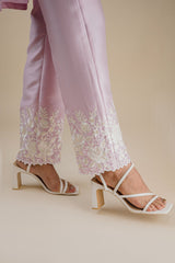 Light Pink Floral Embroidered Co-ord Set