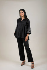 Black Embroidered Co-ord Set