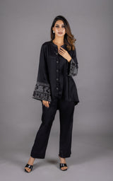 Umang Black Embroidered Top