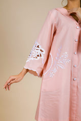 Baby Pink Embroidered Suit Set
