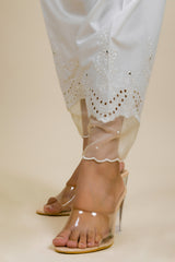 Off White Organza Embroidered Salwar