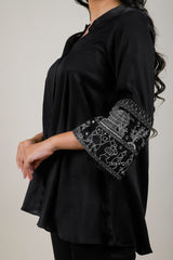 Black Embroidered Co-ord Set