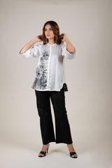 Cream Hand Painted Top