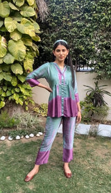 PURPLE-BLUE OMBRE CO-ORD SET