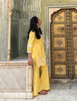 YELLOW EMBROIDERED SUIT SET