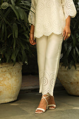 Cream Delight Embroidered CO-ORD Set