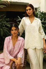 Cream Delight Embroidered CO-ORD Set