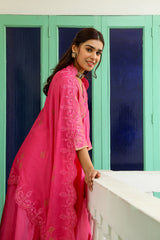 Pink Chanderi Women's Suit Set For Tradition wear