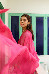 Pink Chanderi Women's Suit Set For Tradition wear