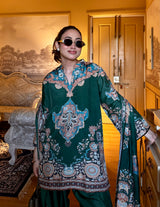 Ziya Emerald Print Hand-Embellished Set