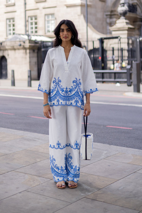 Azure Broderie White Set