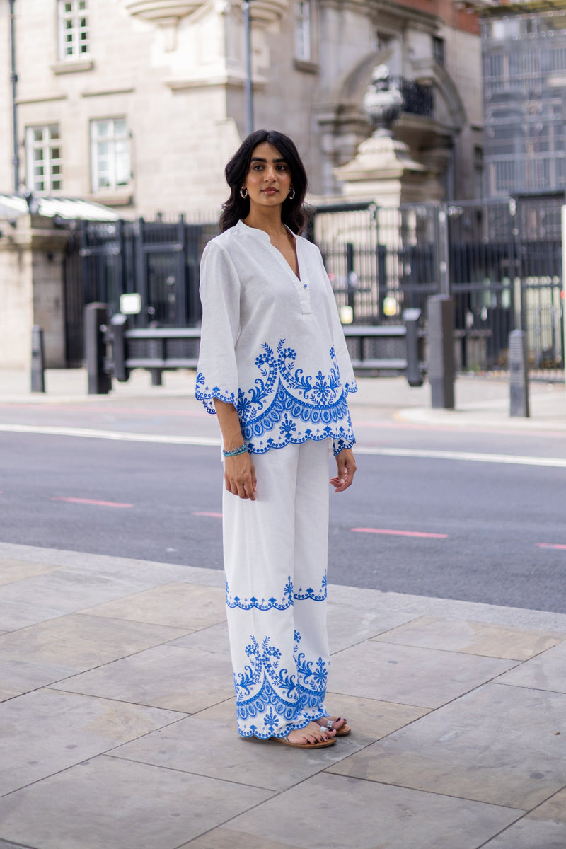 Azure Broderie White Set