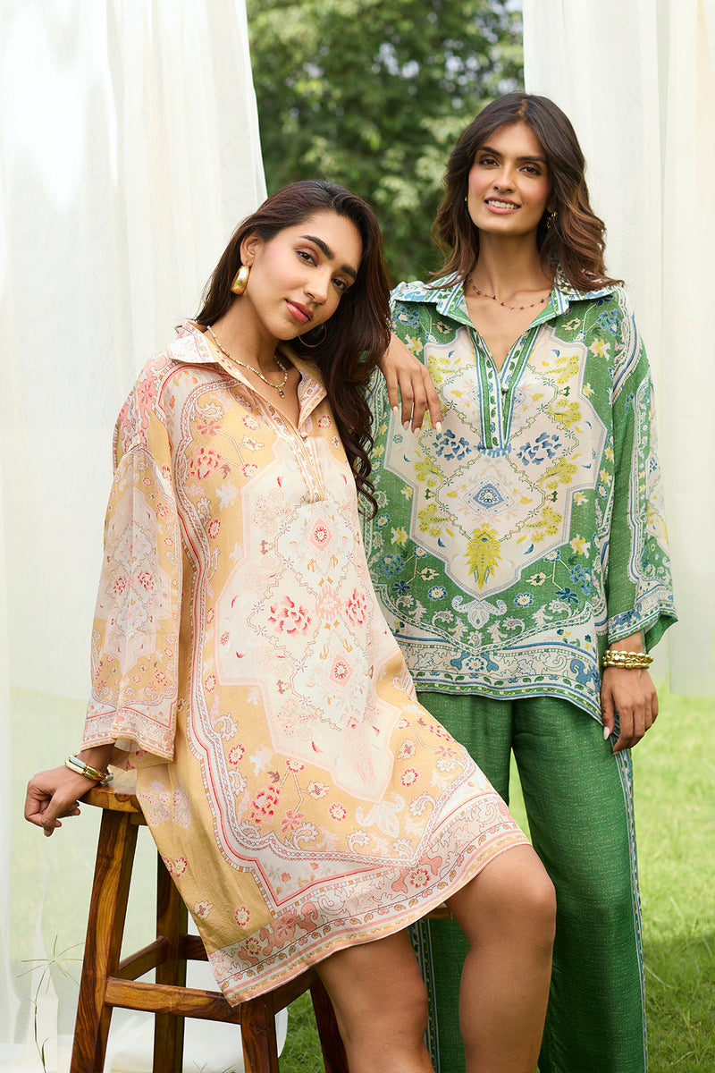 Mehak Green Print Set