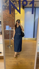 Denim Skirt Set- Inchingindia