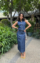 Denim Skirt Set- Inchingindia
