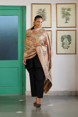 His & Her jacquard shawl set styled for wedding photoshoot