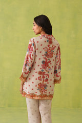 Noor Cream Paisley Printed Set