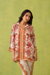 Noor Cream Paisley Printed Set