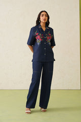 Indigo Bloom Denim Set