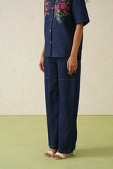 Indigo Bloom Denim Set