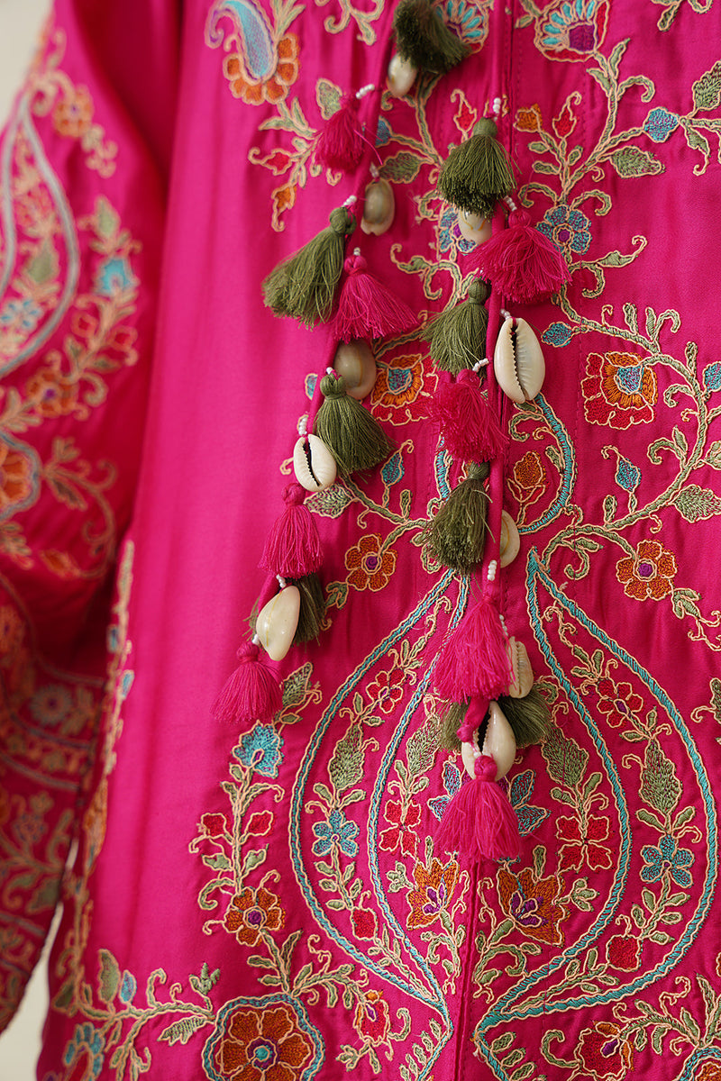 Noor Hot Pink Fusion Embroidered Set